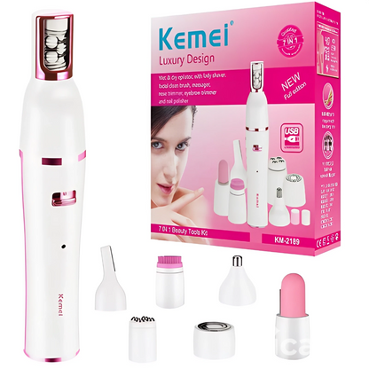 جهاز كيمي 7 في 1 للعناية بالجمال - Kemei 7 in 1 Beauty Tool